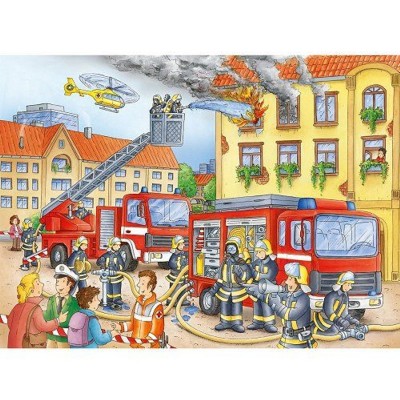 Puzzle 100 pièces xxl - au feu les pompiers !  Ravensburger    282080
